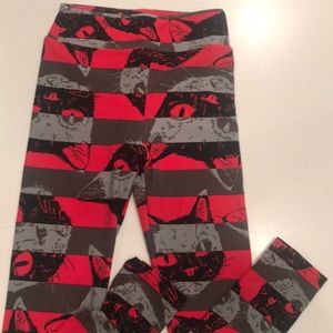 Lularoe girls legging size: tween, cat print